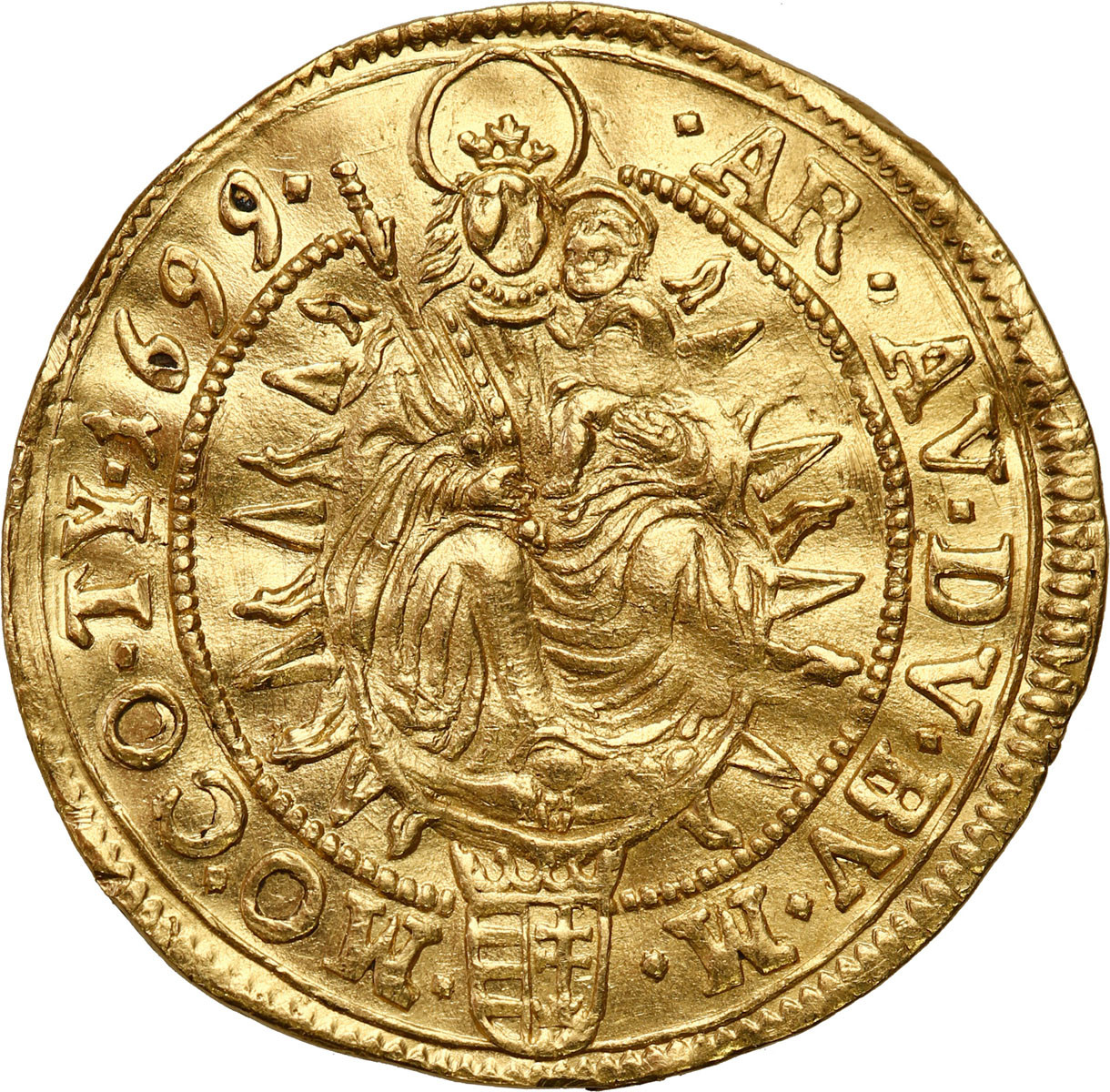 Węgry. Leopold I (1657-1705). Dukat 1699, Kremnica